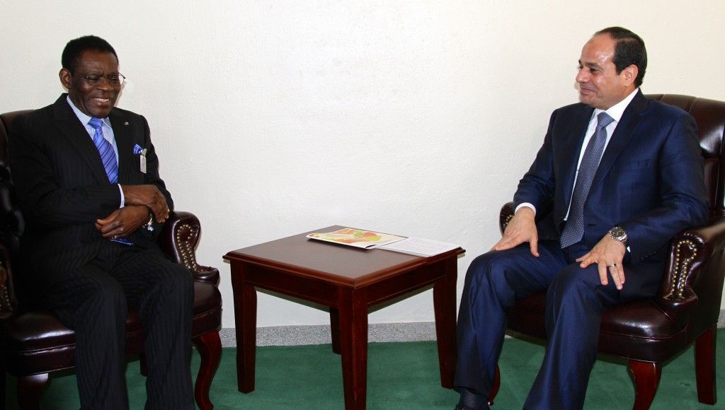Obiang Nguema Mbasogo de visita oficial en Egipto