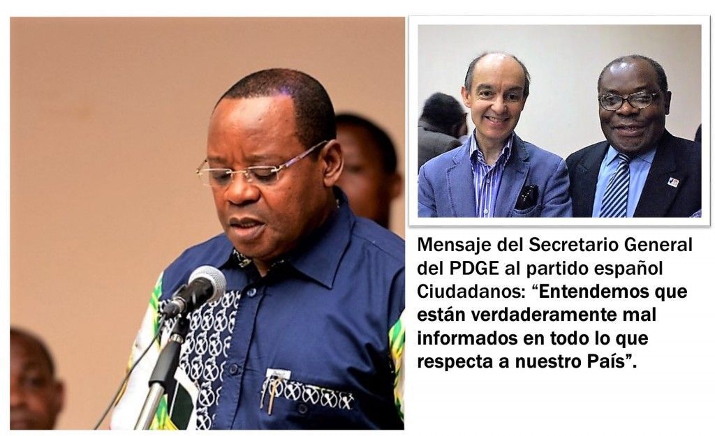 Mensaje del Secretario General del PDGE al partido español Ciudadanos
