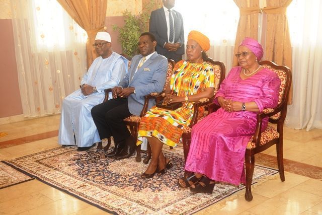 Apoteósico recibimiento a las parejas presidenciales de Guinea Ecuatorial y Mali en Mongomo