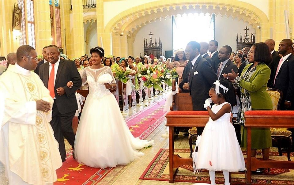 La pareja presidencial invitada en la boda del Embajador de Guinea Ecuatorial en Washington
