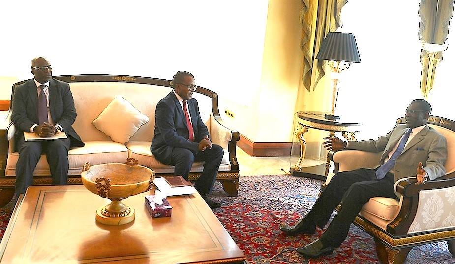 El Jefe de Estado recibe al Presidente de la Comisión de Derecho Internacional de la Unión Africana
