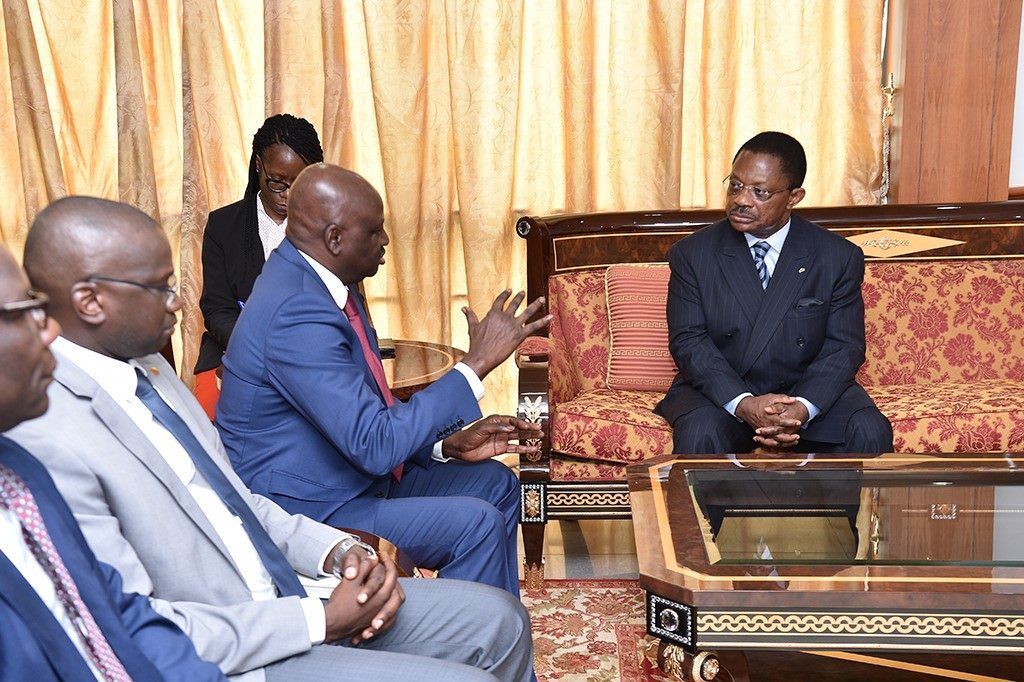 Obama Asue recibe a su homólogo de Guinea Bissau