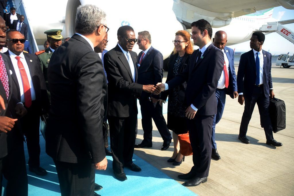 El Presidente de Guinea Ecuatorial llega a Turquía para participar en la ceremonia de toma de posesión del Presidente Erdogan