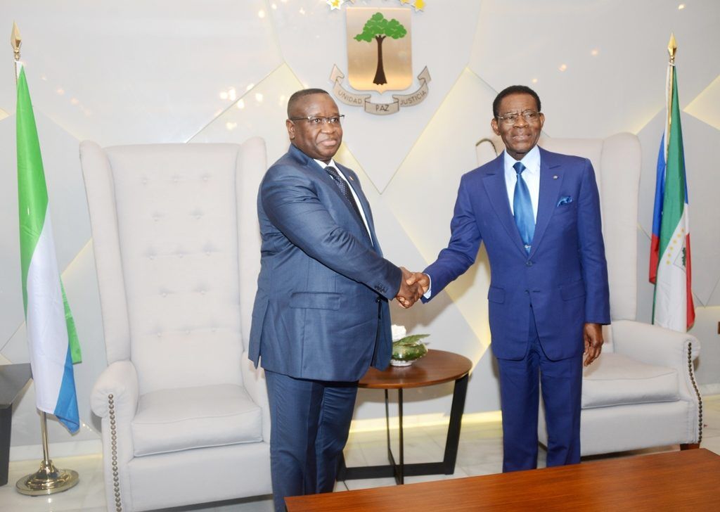 El Jefe de Estado recibe a su homólogo de Sierra Leona