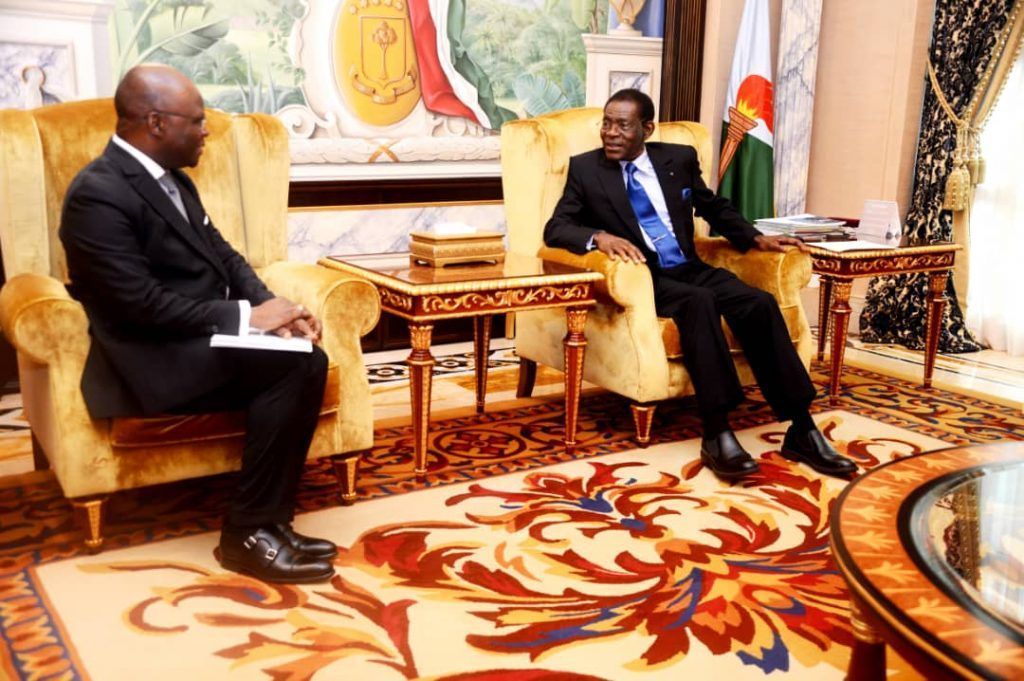 S.E. Obiang Nguema Mbasogo recibe al Enviado Especial del Presidente de Benín