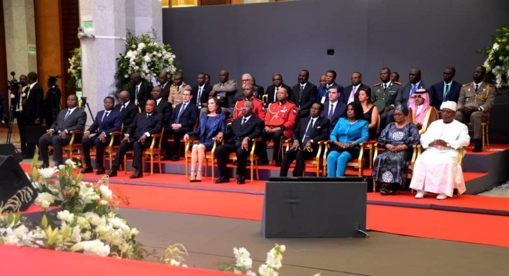 La Pareja Presidencial en el Homenaje al difunto Presidente Omar Bongo