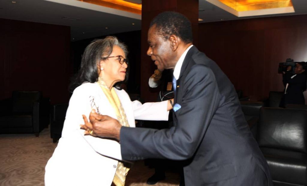 S. E. Obiang Nguema Mbasogo se reúne con la Presidenta y el Primer Ministro de Etiopía