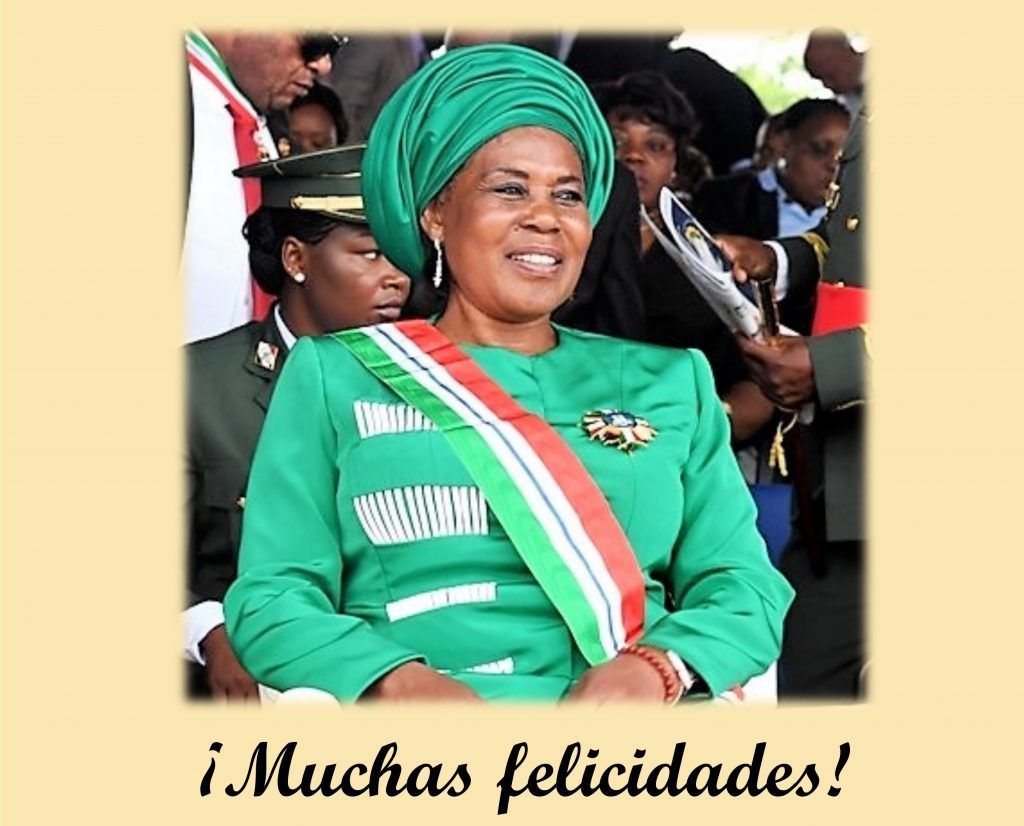 Mensaje de felicitación del PDGE a La Hermana Militante Constancia Mangue Nsue Okomo de Obiang