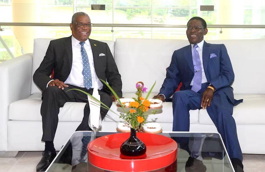 Almuerzo de los Presidentes de Guinea Ecuatorial y Santo Tomé