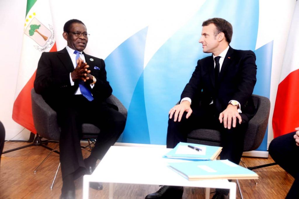 S. E. Obiang Nguema Mbasogo se reúne con S.E. Emmanuel Macron