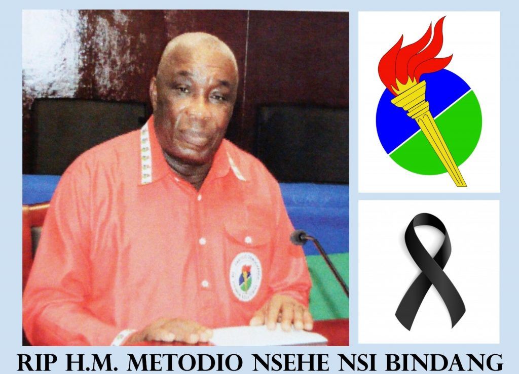 Mensaje de Condolencia por el fallecimiento del H.M. Metodio Nsehe Nsi Bindang