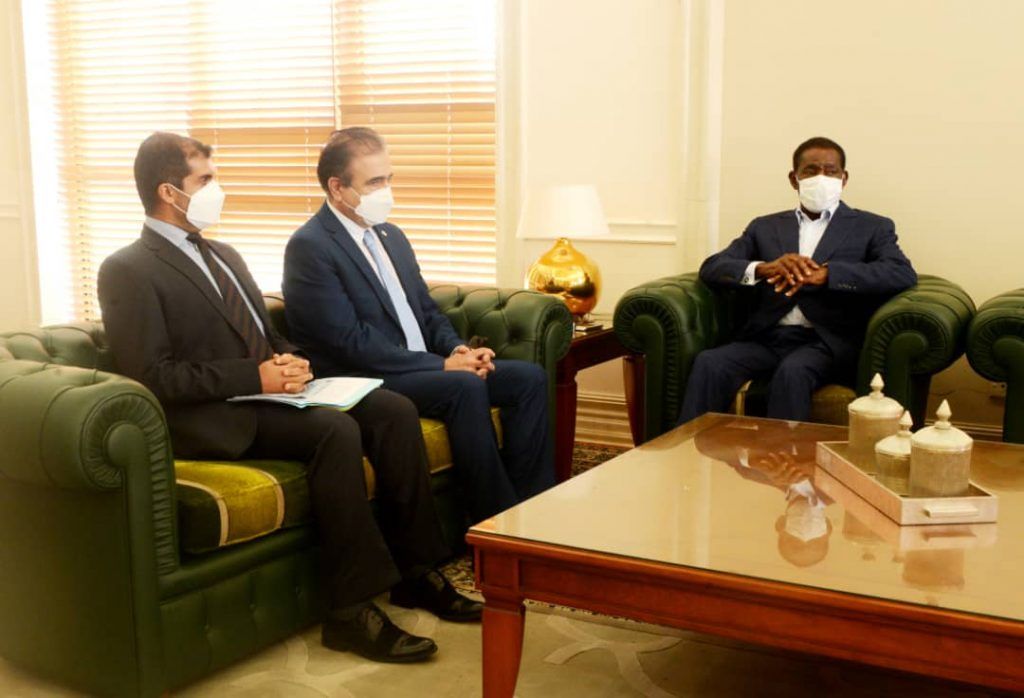 El Jefe de Estado recibe al Rector Magnífico de la Universidad Afroamericana del África Central