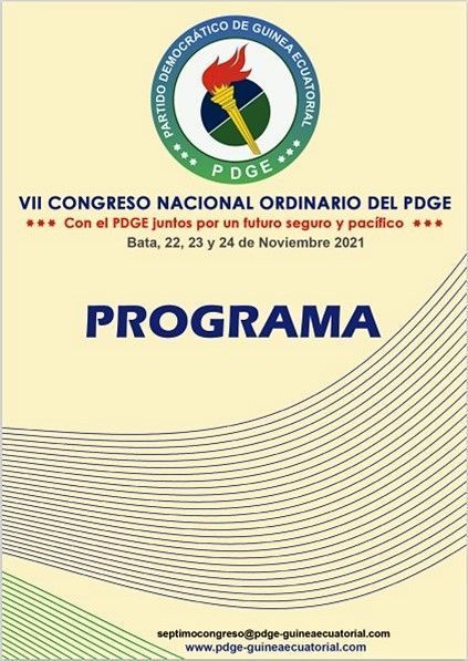 Programa completo del VII Congreso Nacional Ordinario del PDGE