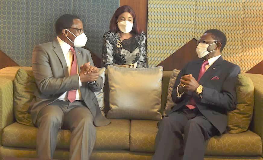 Recibimiento de la pareja presidencial a los mandatarios que asisten a las cumbres de la UA en Malabo