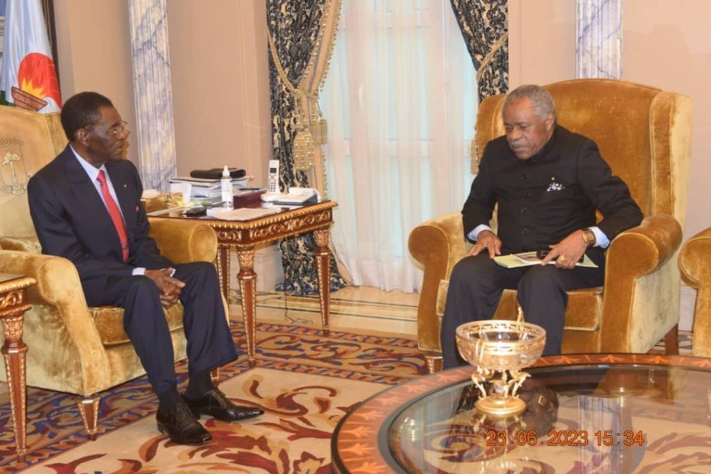 S.E. Obiang Nguema Mbasogo recibe al nuevo Presidente de la Comisión CEMAC