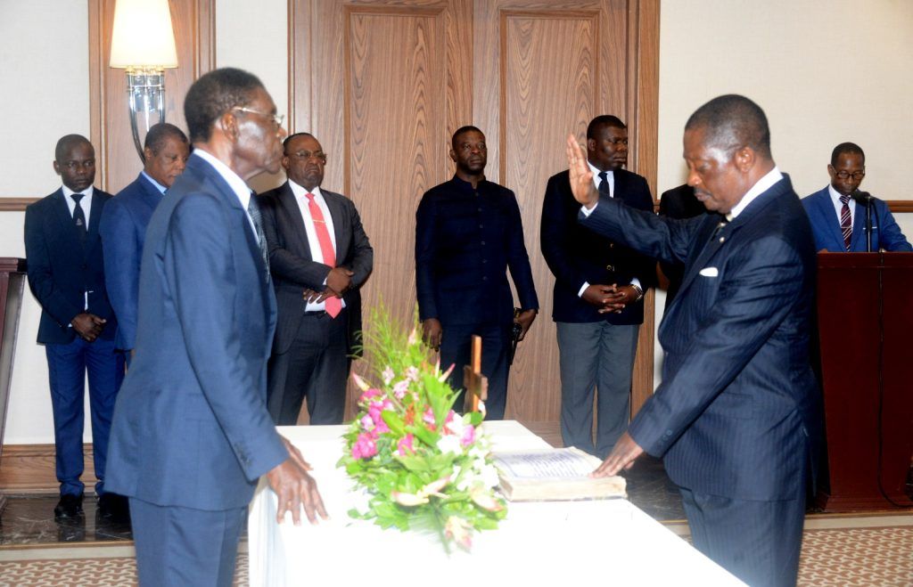 S. E. Obiang Nguema Mbasogo ha presidido la jura de cargo del nuevo Presidente del Consejo de la República