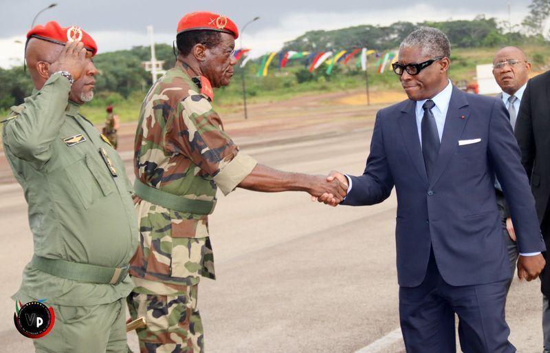 S.E. Nguema Obiang Mangue supervisa los ensayos del desfile militar en Djibloho 2023