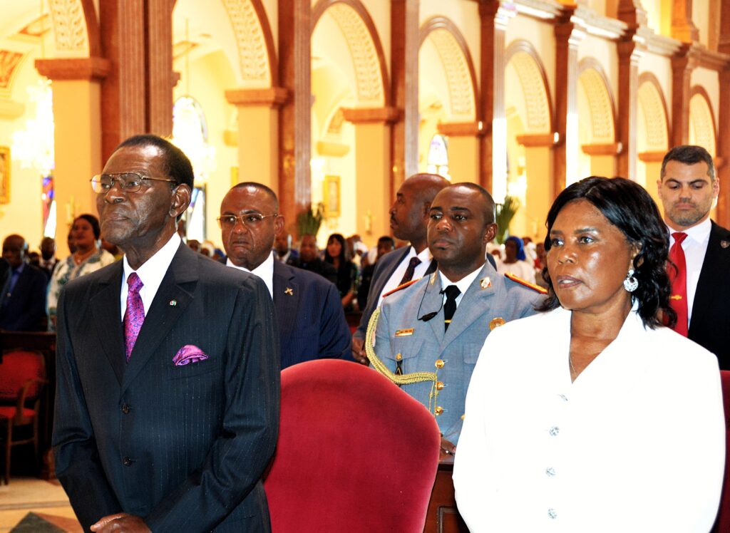 La Pareja Presidencial asiste a la Misa por la Inmaculada Concepción, Patrona de Guinea Ecuatorial