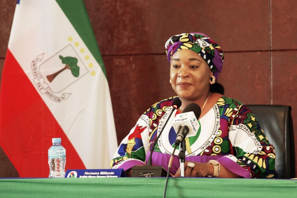 Felicitación de la Secretaria General Adjunta Segunda a la HM Constancia Mangue Nsue Okomo
